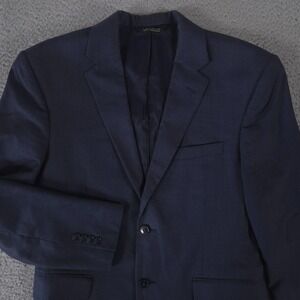 Jos A Bank Blazer Mens 40 Short Blue Tailored Fit Travelers Jacket Formal Career